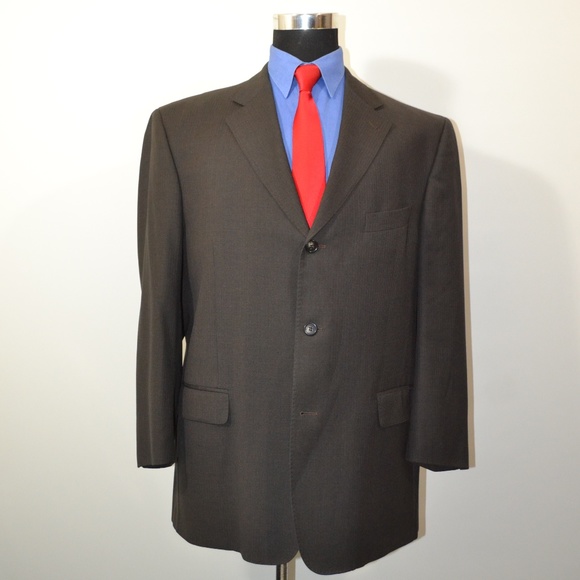 Baroni Other - Baroni 48R Sport Coat Blazer Suit Jacket Dark Brow